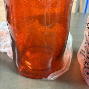 Vibrant Orange Glass Vase